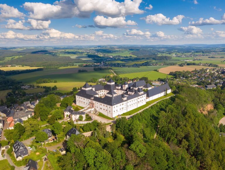 Schloss Augustusburg aus Vogelperspektive